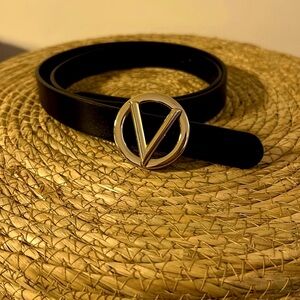 Valentino gold tone buckle belt